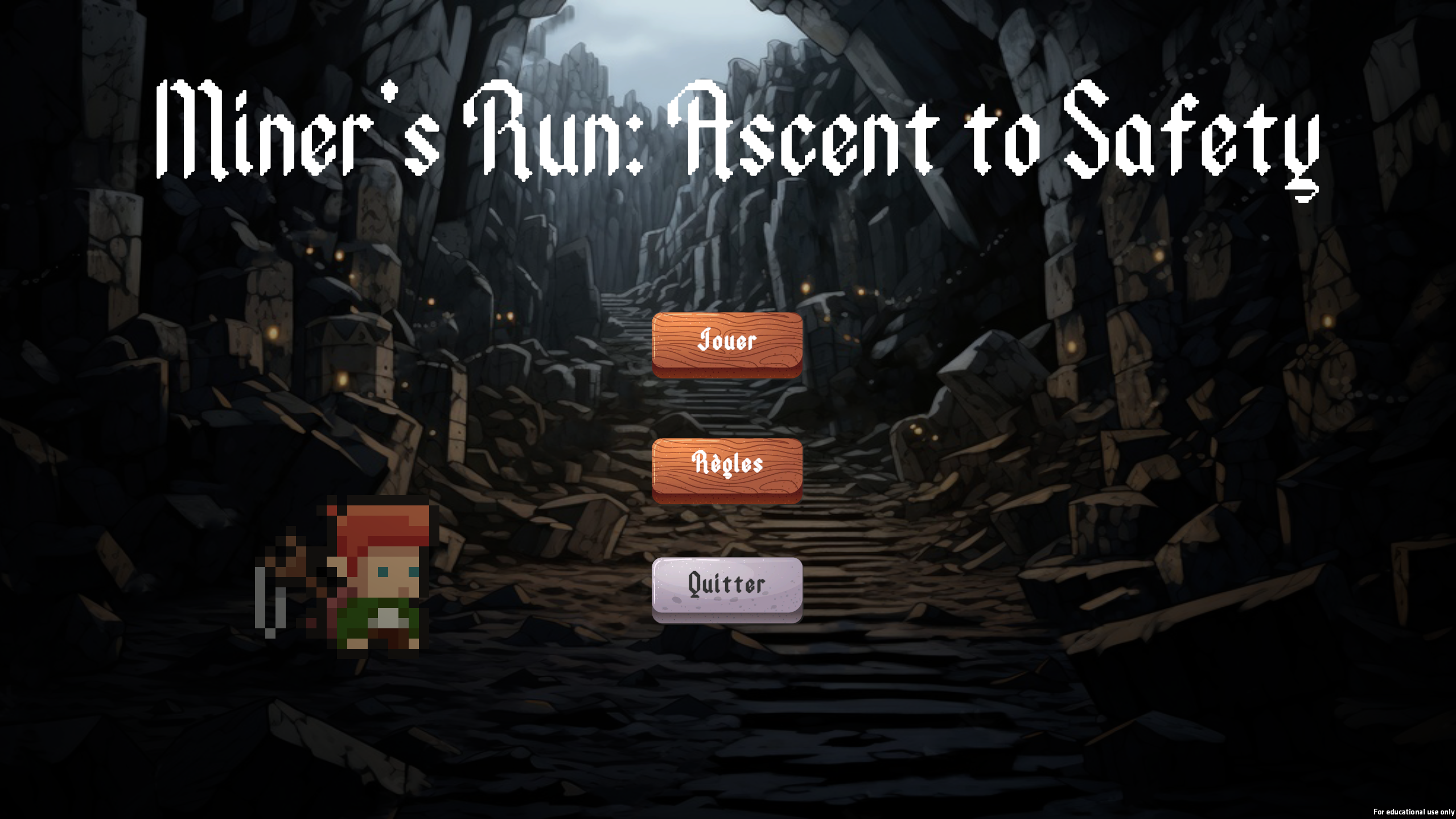 capture d'écran du jeu vidéo de Simon se déroulant dans une mine